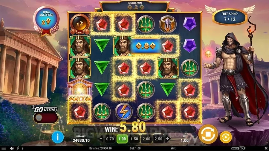 Explosion of gold coins and jackpot symbols representing big wins